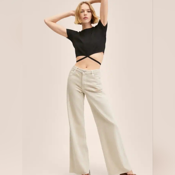 Mango Denim - Mango Wide leg jeans